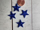 Blue Star Embroidery Sew Iron On Patch Badge Embroidered Fabric Applique 4pc