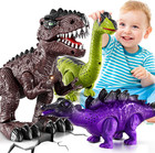 Kids Dinosaur Toys 3 Pack Walking Lights Roaring T Rex Brachiosaurus Stegosaurus
