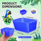 40-pack Chicken Cage Cups - 16oz Blue Hanging Chicken Waterer   Feeder Cups     