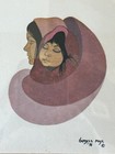 Burgess Roye Original Ponca Indian Art Signed Dated    76 Native American Art