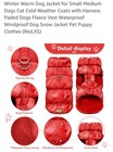 Winter Warm Dog Jacket For Small Medium Dogs Cat Winter Coats With Harness B17