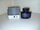      Parker Fountain Pen Ink Bottle Blue Black Quink Ink 57 Ml  made In France 