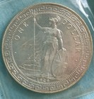 1929-b China Hong Kong United Kingdom Strait Settlements Trade Dollar-au unc