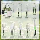 H e Garden Tool Set 10 Piece  Heavy Duty And Lightweight Aluminium Alloy Tools