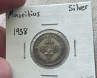 1938 Mauritius 1 4 Rupee - Silver L2
