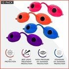 Super Sunnies Indoor Tanning Bed Eye Uv Protection Glasses Goggles 12 Pack