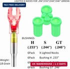 6 Pack X Lighted Nocks For Arrows With  204  233  244  246 Inside Diameter With