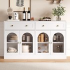 Modern 55  Sideboard Buffet Cabinet     Doors  Storage Drawers  Adjustable Shelves