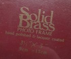 2vtg Solid Brass Oval Footed Picture Frames 3 5 x5  Hand Polished Lacquer Coated