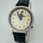Tempus Fugit Monty Python Quartz Watch Silly Walks Men Silver Leather New Batter