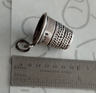 Beau Thimble Sterling Silver Vintage Pendant Charm Sewing Notion 925