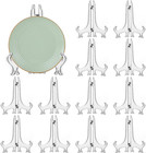12 Pack 6 Inch Clear Plastic Easels Or Stand plate Holders To Display Picture   