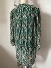 Cocomo Women   s Long Sleeve Top Green Long Top Short Dress Size Xl