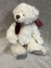 Russ Plush Bear  ribbons  White Stuffed Red Ribbon Nwt
