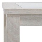 Homcom Coffee Table 39 25  Rectangle Glass Wood Frame Underneath Storage Shelf