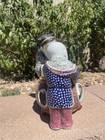 Antique vintage Chinese Famille Rose Porcelain Boy Girl Playing Statue Signed