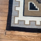 Antique Native American Indian Navajo Wool Rug Two Grey Hills Trading Post