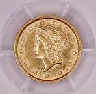 1853 Gold Liberty Dollar Pcgs Au Details - Minor Scratch 