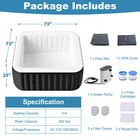 Naizea 240 Gallon Inflatable Hot Tub 6 Person Control Panel With 130 Bubble Jets
