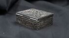 Beautiful Ornate Floral Engraved Sterling Silver Snuff Pill Box