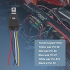 4 Pack 5 Pin   Wire Heavy Duty Car Auto Relay 12v 40 Amp Waterproof Plug Socket