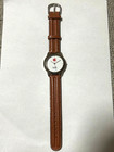 Vintage 90s Apple Watch Logo Leather Band Rare Promo Collectible Analog Quartz