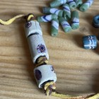 Antique Venetian Millefiori African Trade Beads Vintage Mosaic Beads   Bear Paw