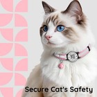Breakaway Cat Collar Qr Code  Reflective Bell  Adjustable Kitten Pink