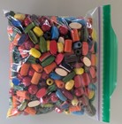 Vintage Campfire Girl Beads Approx  400 Per Bag Wooden Various Sizes Bead Crafts
