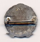 Helsinki Synagogue 50 Th Anniver  1904-1954 Hallmarked Silver No 20 Pin Badge