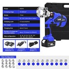 18v Cordless Electric Hydraulic Crimping Tool Electrician Cable Lug Crimper