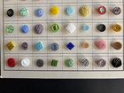 80 Vintage Czech Glass Buttons On Card
