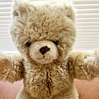 Vtg  Eden Teddy Bear Plush Beige Tan Paws Brown Soft Nose Slouchy 12  Stuffed