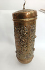 Antique  Middle Eastern Brass Lantern With Cabochons