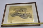 Vintage Chrysler Turbine Car Gold Foil Etching Framed 1963 Auto Art 17x12
