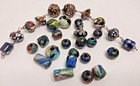 30 Vintage Millefiori Confetti Swirl Art Glass Beads  Free Shipping
