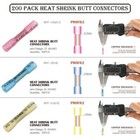 500 100x Heat Shrink But Connector Waterproof Electrical Wire Marine Butt Splice