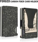 Men s Rfid Blocking Slim Money Clip Carbon Fiber Wallet Id Credit Card Holder