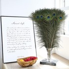 Natural Long Peacock Feathers 40pcs 23-28 Inches for Wedding  Home And Party    