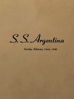 Vtg  Cruise Liner Art Dinner Menus From 1948 - Argentina