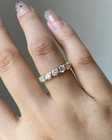 2 50ct Round Natural Diamond Half Eternity Wedding Band 14k Solid Yellow Gold 7