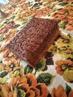 Antique Anglo-indian Deep Relief Carved Sandalwood Box   6x4    Mysore India