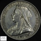 1893 Queen Victoria Great Britain Silver Crown - Cleaned