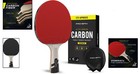Advanced Carbon Ping Pong Racket With Protective Case - 7-ply  Shakehand Grip