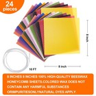 Thleunei Beeswax Sheets Candle Making Kit - 24 Beeswax Sheets   Cotton Wick