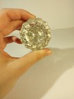 Antique Crystal And Polished Brass Doorknob