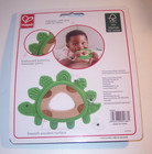Hape  Wooden Dinosaur Green Teether Gum Massager Bpa Free 0-18 Month Baby Toy J2