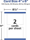 Avery Printable Postcards 4x6 Matte White Inkjet Mailing Cards Blank 100 Pack