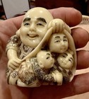 Vintage Japanese Netsuke Figure Lot Of 4  Resin