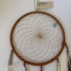 Navajo Dream Catcher Buckskin Leather Feathers 6    Authentic By Cornelia Kosea